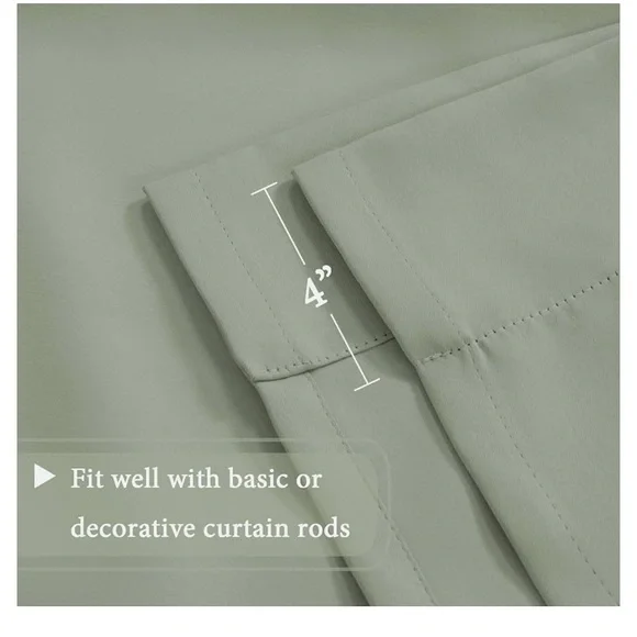 Sage curtain, like new, 1 - Picture 5 of 5